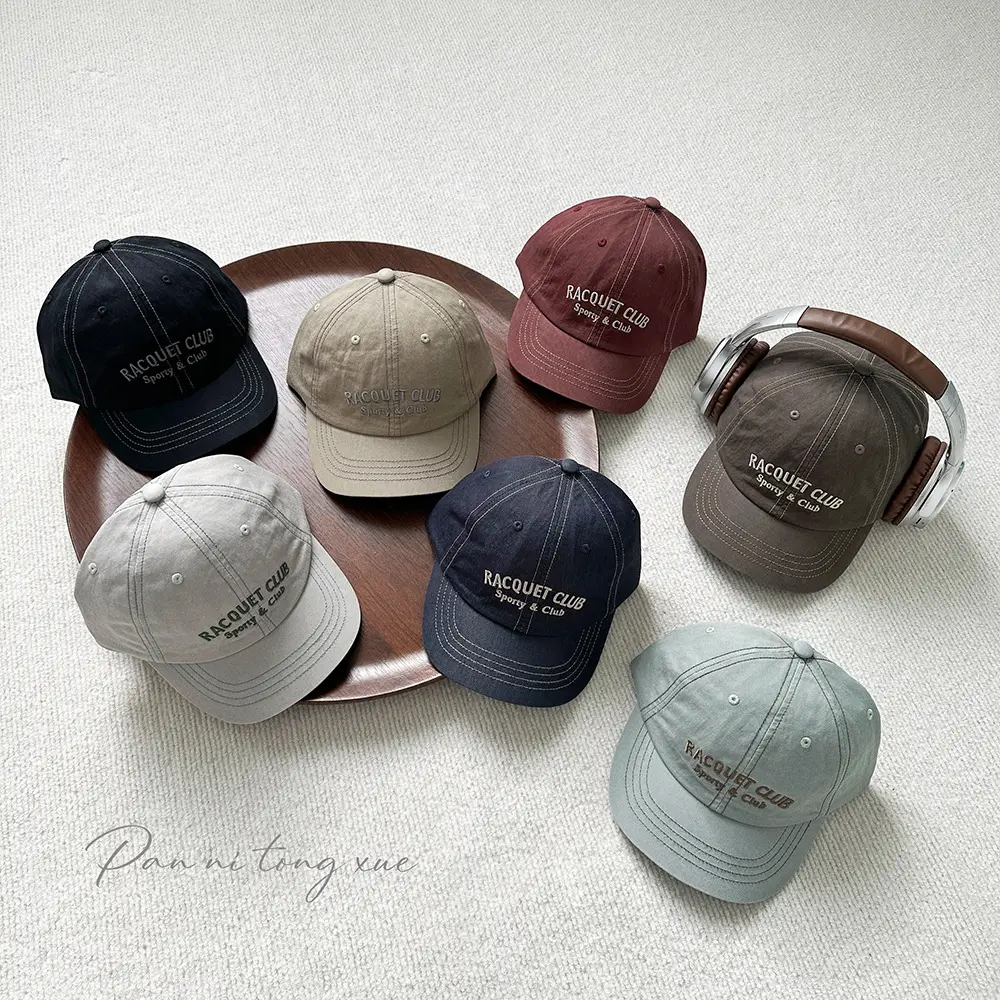 Vintage Letter Embroidered Baseball Cap for Men Women