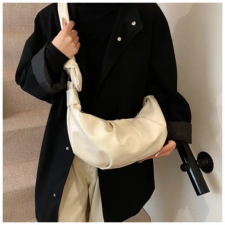 Brown Pleated Korean Style Handbag for Women — feature 32
