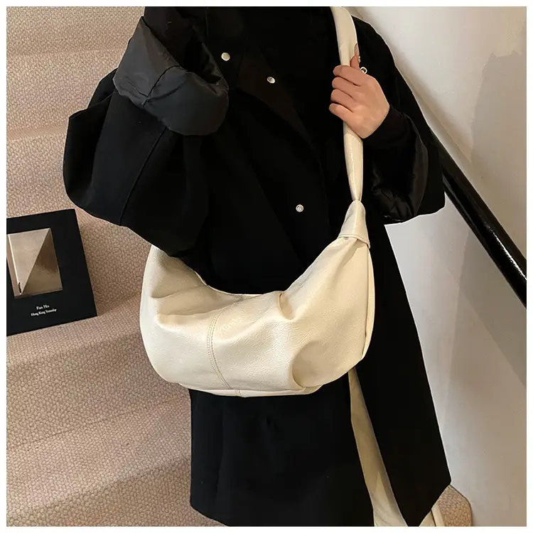 Brown Pleated Korean Style Handbag for Women — feature 35