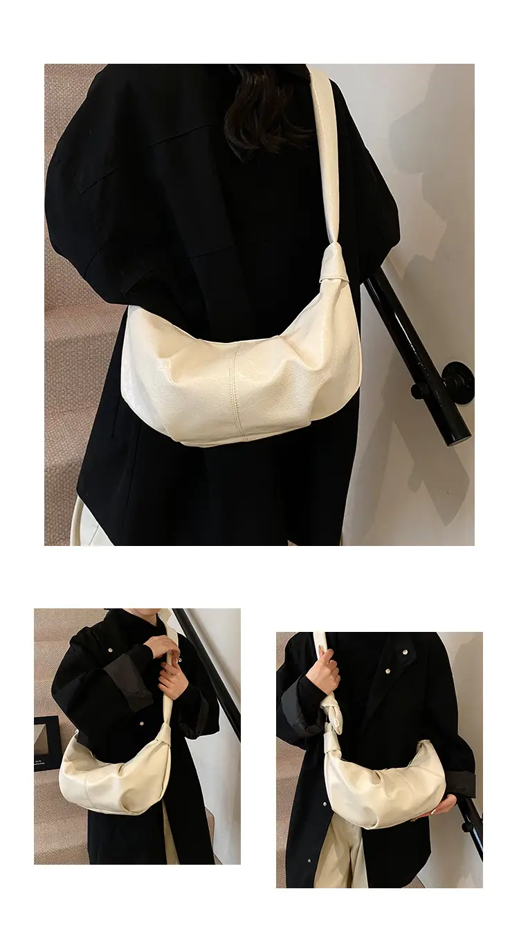 Brown Pleated Korean Style Handbag for Women — feature 8