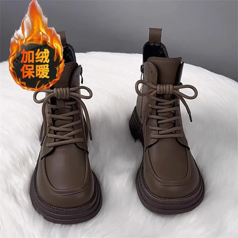 Women's Brown Velvet Leather Boots for Autumn Winter 2025 - Image 4