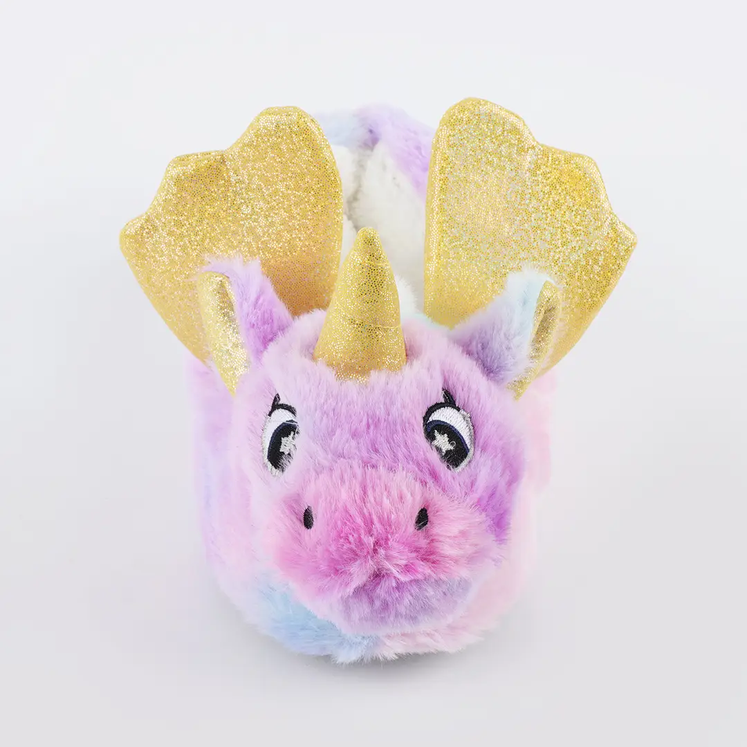 New White Horse Unicorn Bag with Cotton Slippers Women's Cartoon Cute plus size Bedroom Anti-slip Maiden Shoes — feature 2