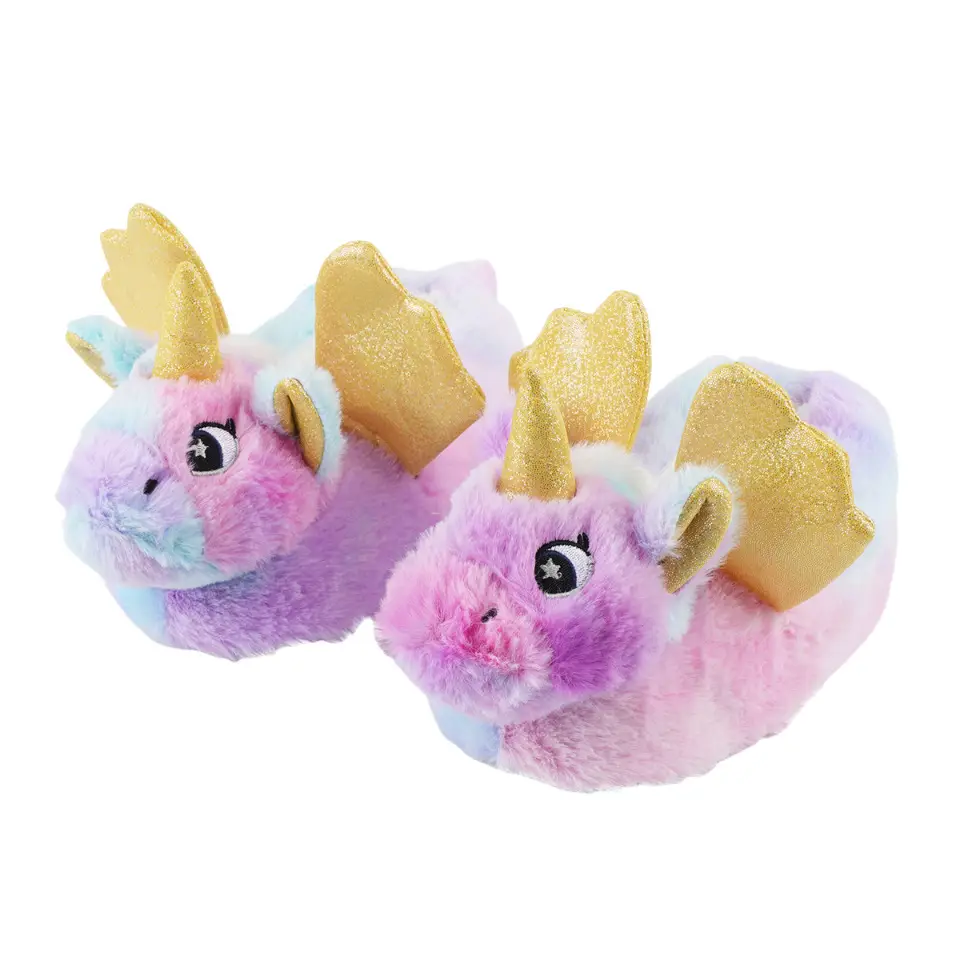 New White Horse Unicorn Bag with Cotton Slippers Women's Cartoon Cute plus size Bedroom Anti-slip Maiden Shoes — feature 7