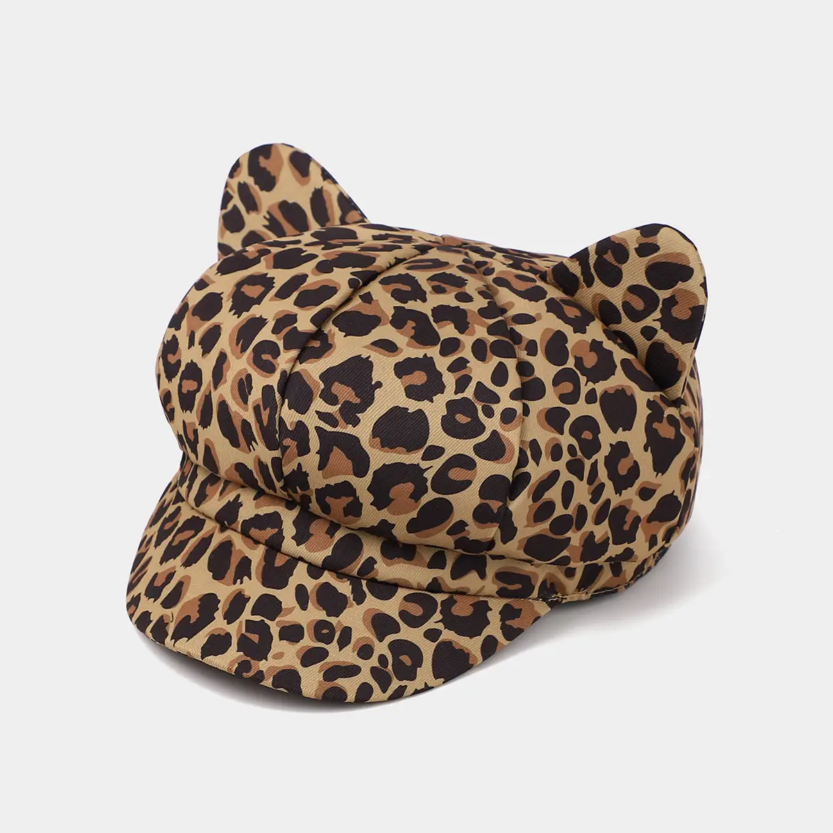 Korean Fashion Retro Cat Ears Cap Animal Print - Image 4