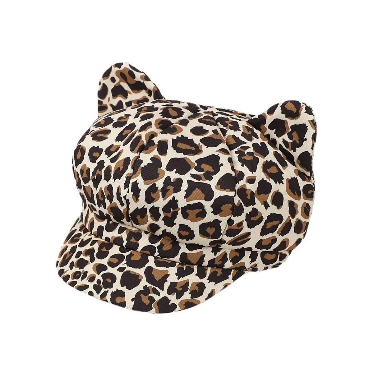 Korean Fashion Retro Cat Ears Cap Animal Print - Image 8