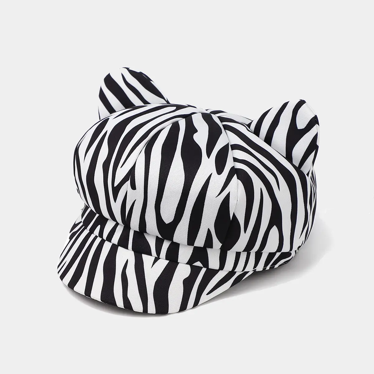 Korean Fashion Retro Cat Ears Cap Animal Print - Image 2