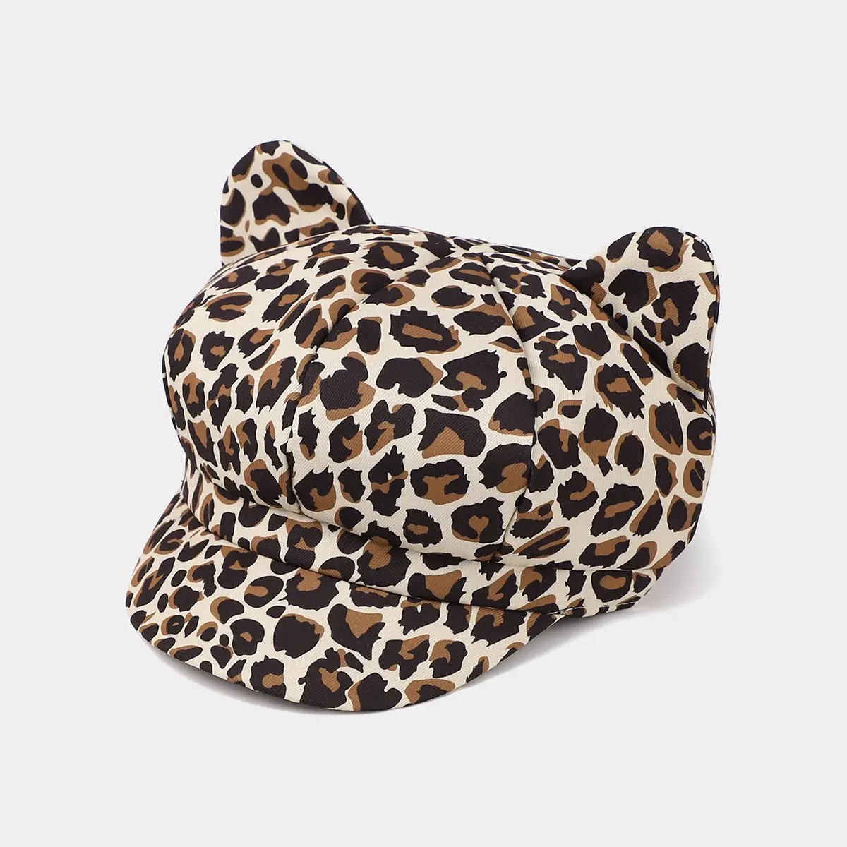 Korean Fashion Retro Cat Ears Cap Animal Print - Image 3