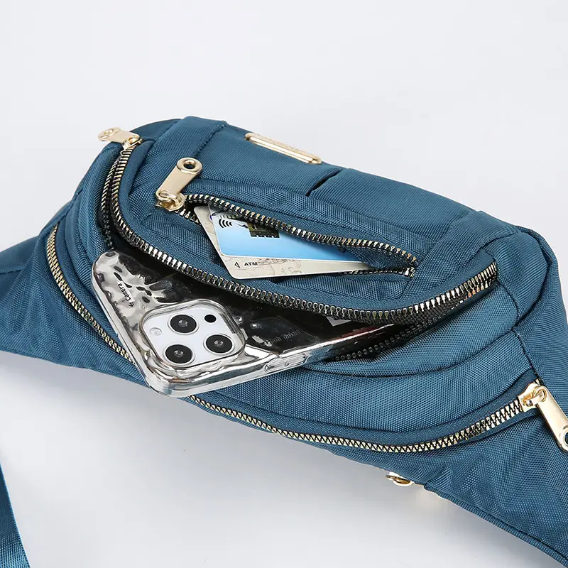 Women's Multi-Color Waist Bag with Water Proof Zip - Image 8
