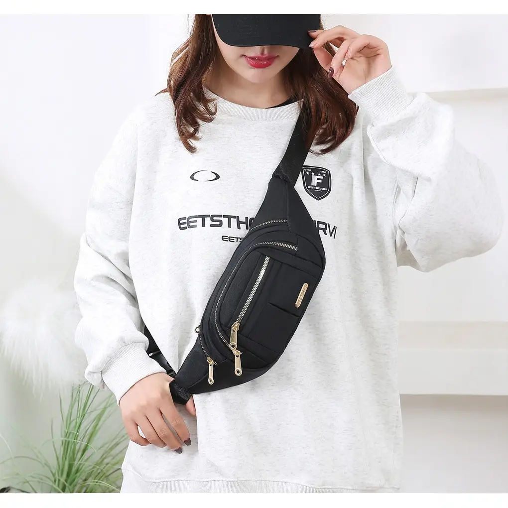 Women's Multi-Color Waist Bag with Water Proof Zip - Image 10
