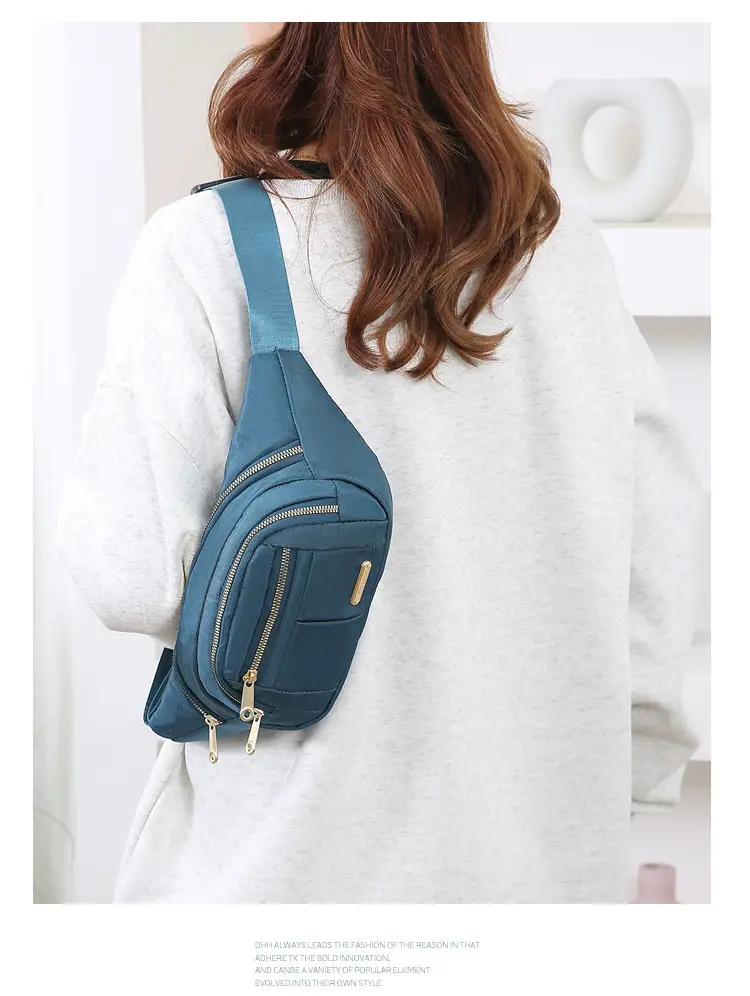 Women's Multi-Color Waist Bag with Water Proof Zip — feature 20