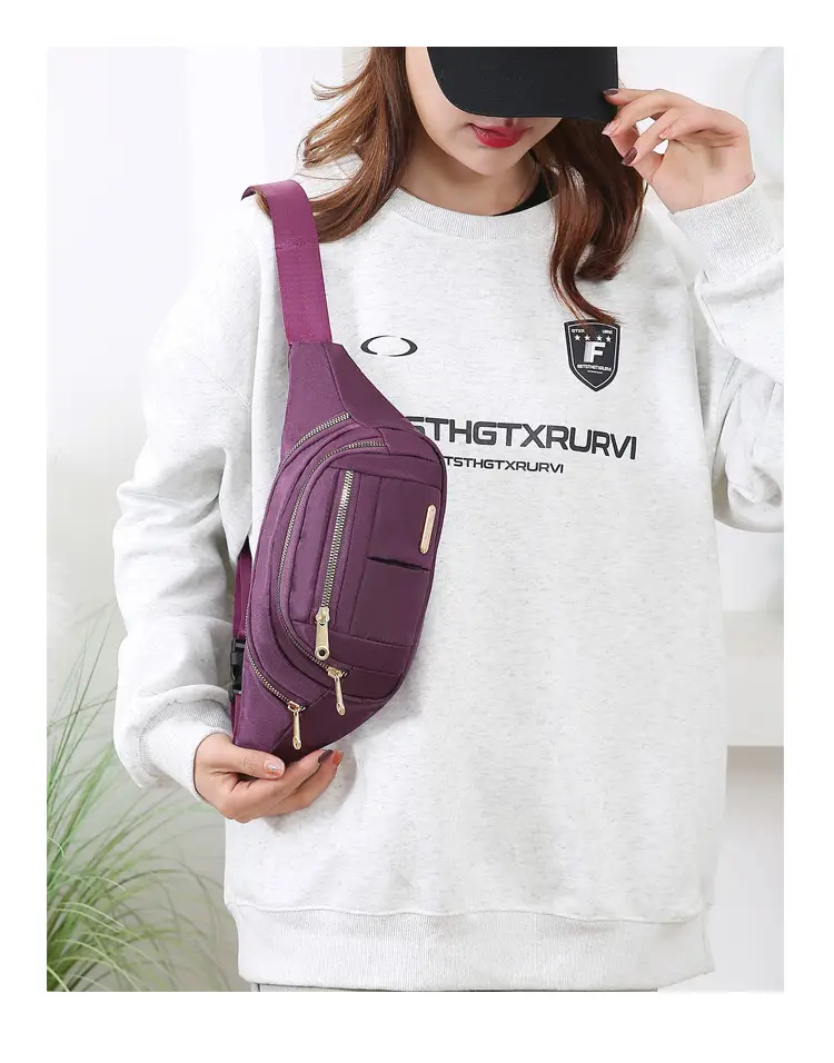 Women's Multi-Color Waist Bag with Water Proof Zip — feature 23