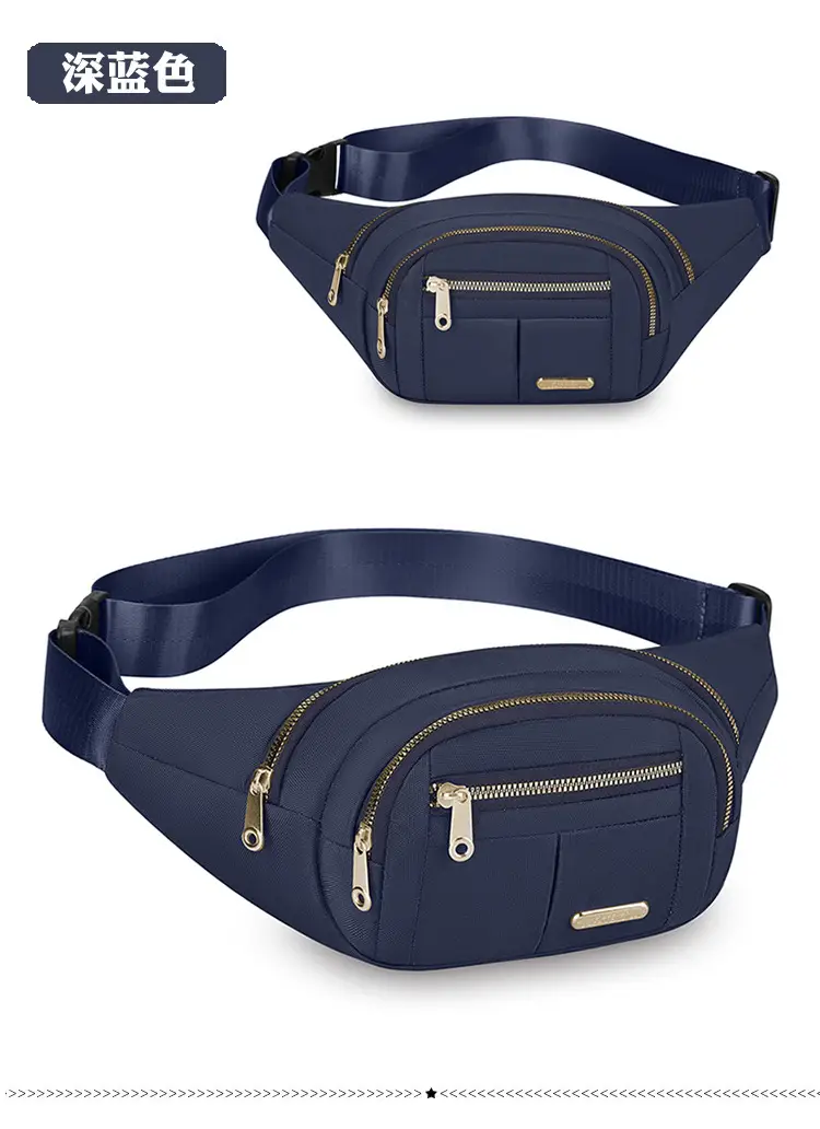 Women's Multi-Color Waist Bag with Water Proof Zip — feature 27