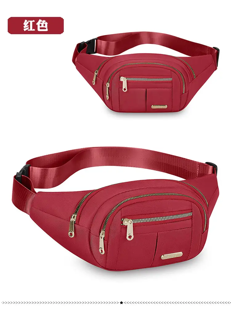 Women's Multi-Color Waist Bag with Water Proof Zip — feature 29