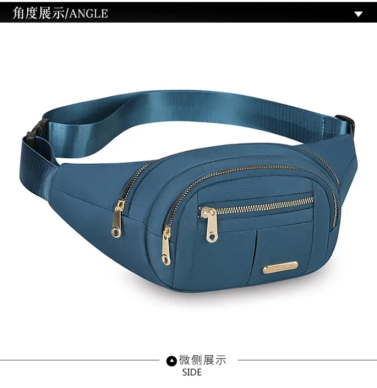 Women's Multi-Color Waist Bag with Water Proof Zip — feature 33