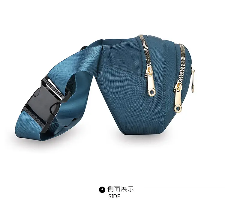 Women's Multi-Color Waist Bag with Water Proof Zip — feature 34