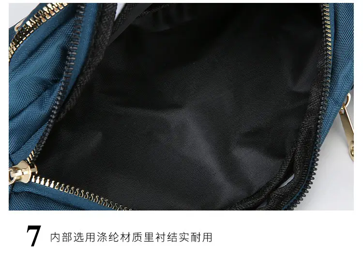 Women's Multi-Color Waist Bag with Water Proof Zip — feature 40
