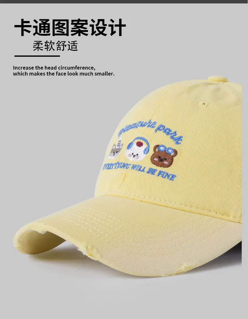 Japanese Cartoon Cap for Men Women Spring Casual Embroidery — feature 4