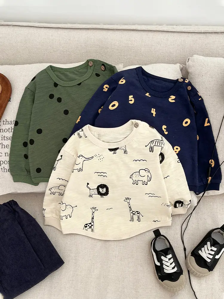 Boys Cotton Printed Crewneck Top with Cap & Shoes - Image 3