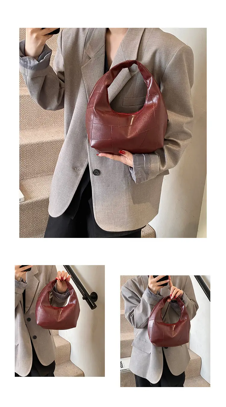 Black One-Shoulder Women's Leather Commuter Bag — feature 21