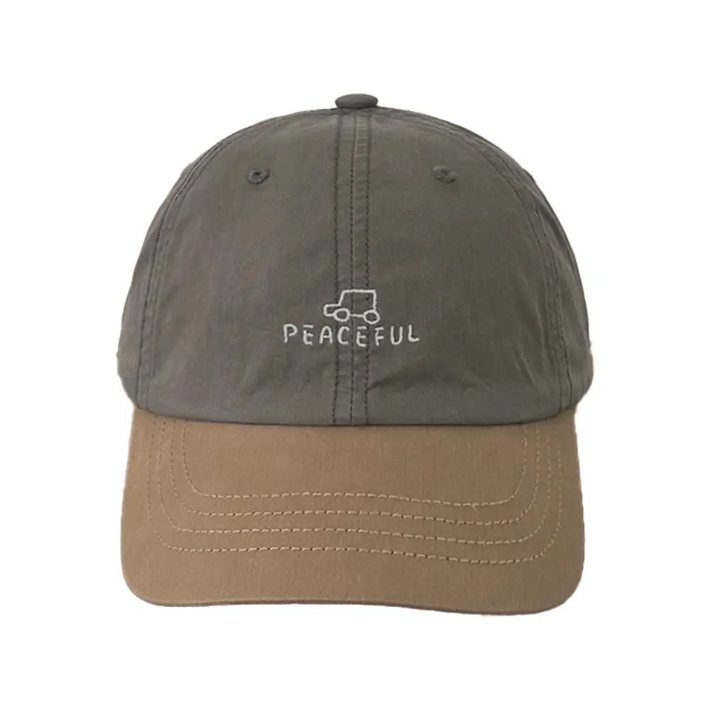 Women's Peaceful Embroidered Baseball Cap Black Beige Brown - Image 8