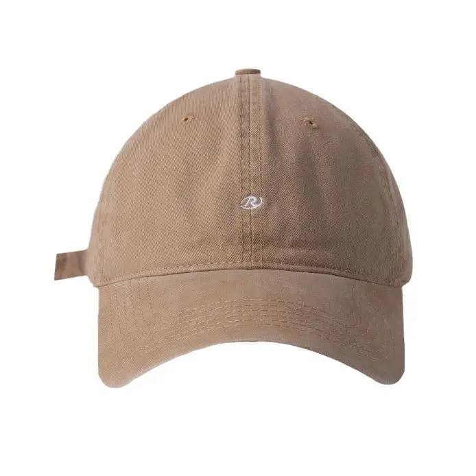 American Style Retro Letter Cap Women Wide Brim Korean Embroidered Soft Top Big Head Face Small - Image 11