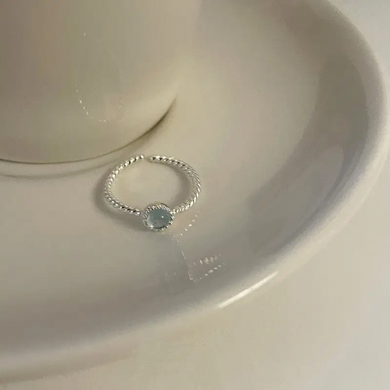 Ins Cool Style Ring Plainly Ring Finger Ring Simple Light Luxury High-grade Sense Ring Elegant All-match Stacked Open Ring