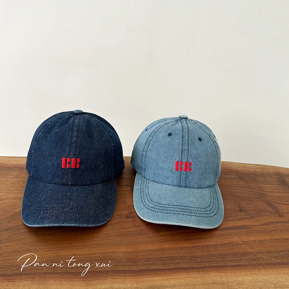 Korean Embroidered Denim Cap Men Women Outdoor Sunshade — feature 23