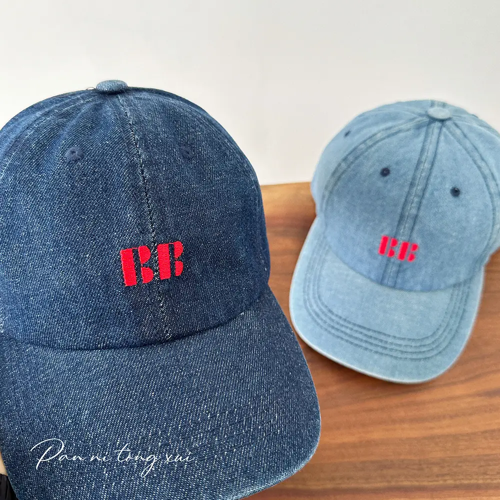 Korean Embroidered Denim Cap Men Women Outdoor Sunshade — feature 31