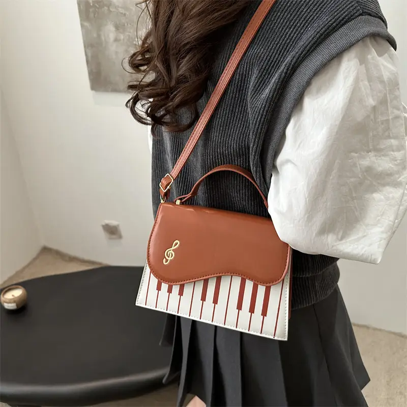 2024 New Women's Light Blue Crossbody Bag with Striped Design - Image 7