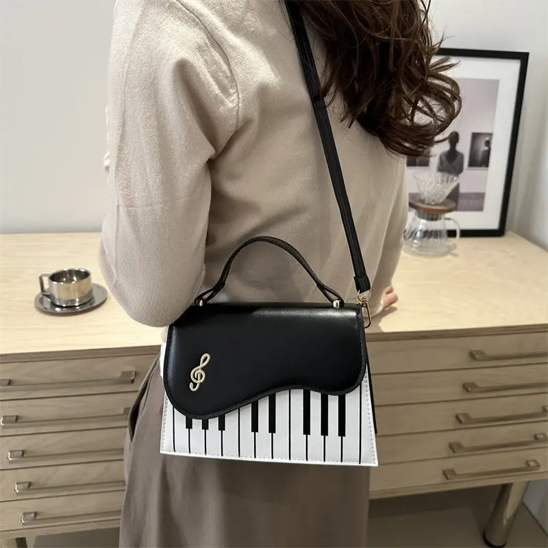 2024 New Women's Light Blue Crossbody Bag with Striped Design - Image 8