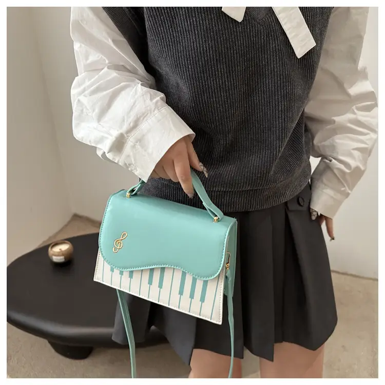 2024 New Women's Light Blue Crossbody Bag with Striped Design — feature 16