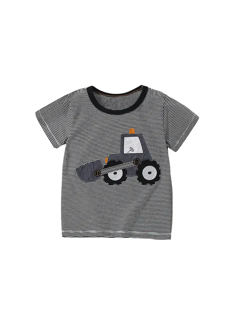 Cross-border Striped T-Shirt for Boys European American Casual Wear - Image 6