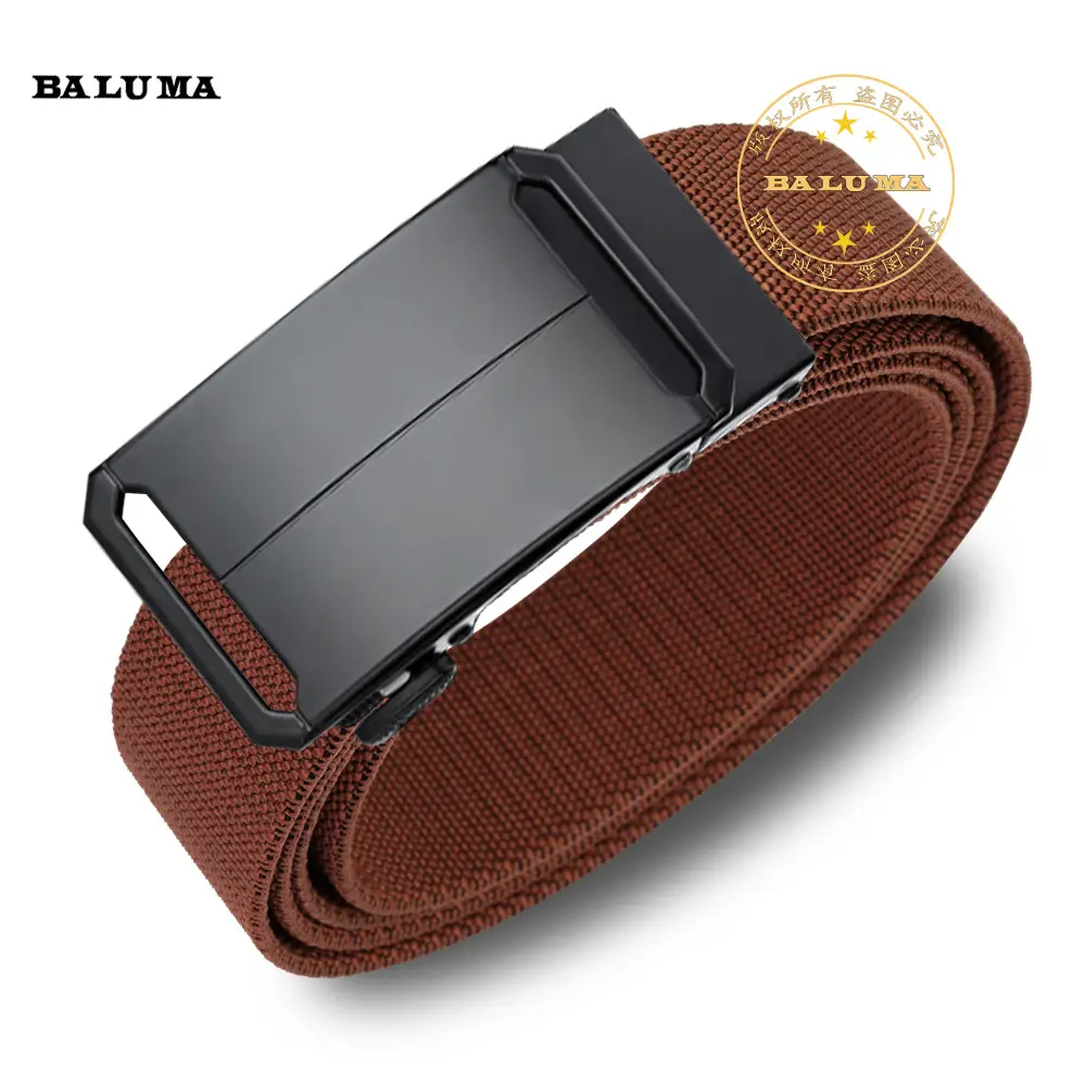 Men's Gray Nylon Belt with Black Buckle - Image 11