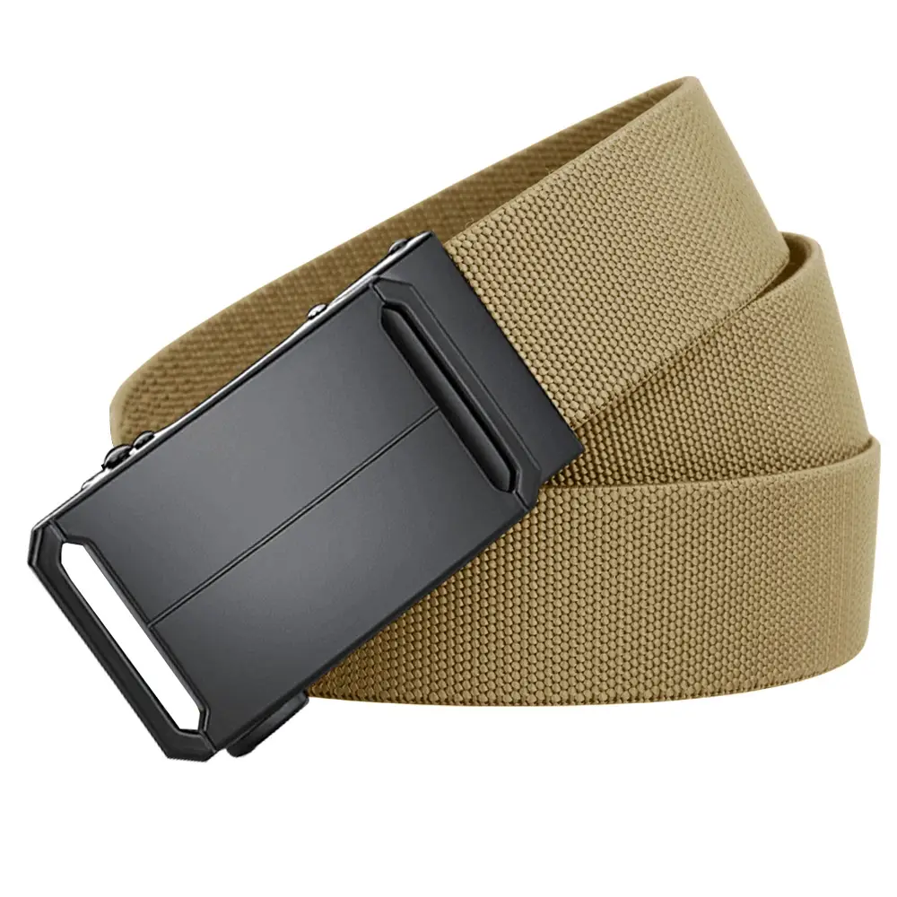 Men's Gray Nylon Belt with Black Buckle - Image 6