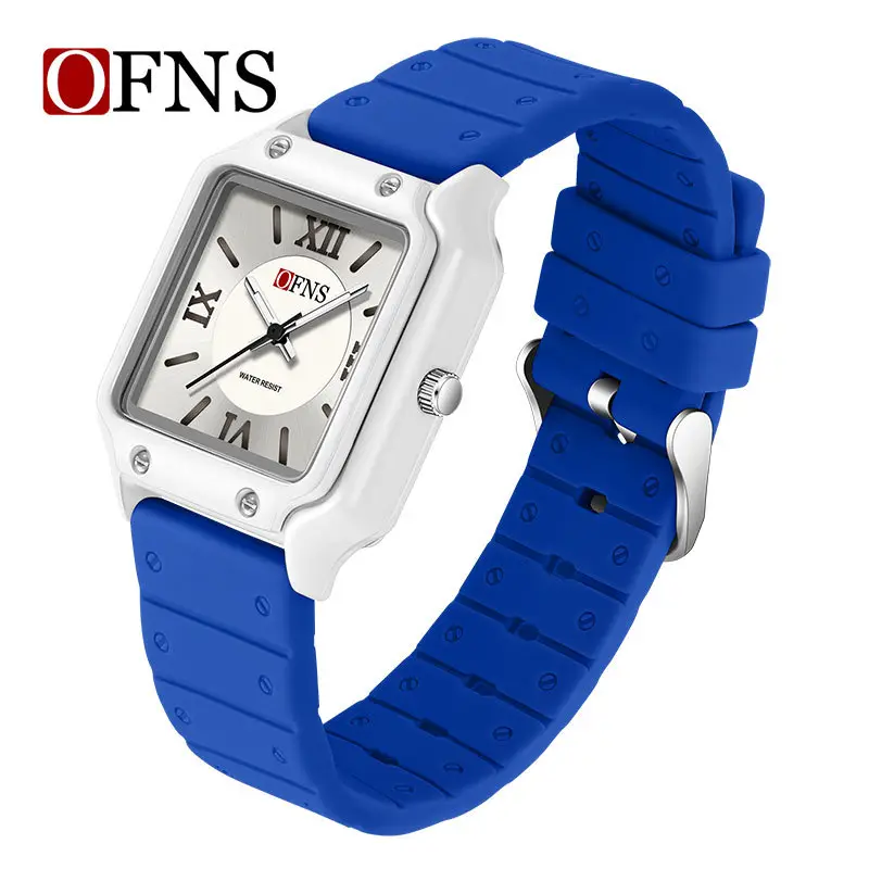 O'FNS White Quartz Watch with Roman Scale - Image 6