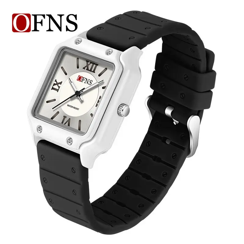 O'FNS White Quartz Watch with Roman Scale - Image 7
