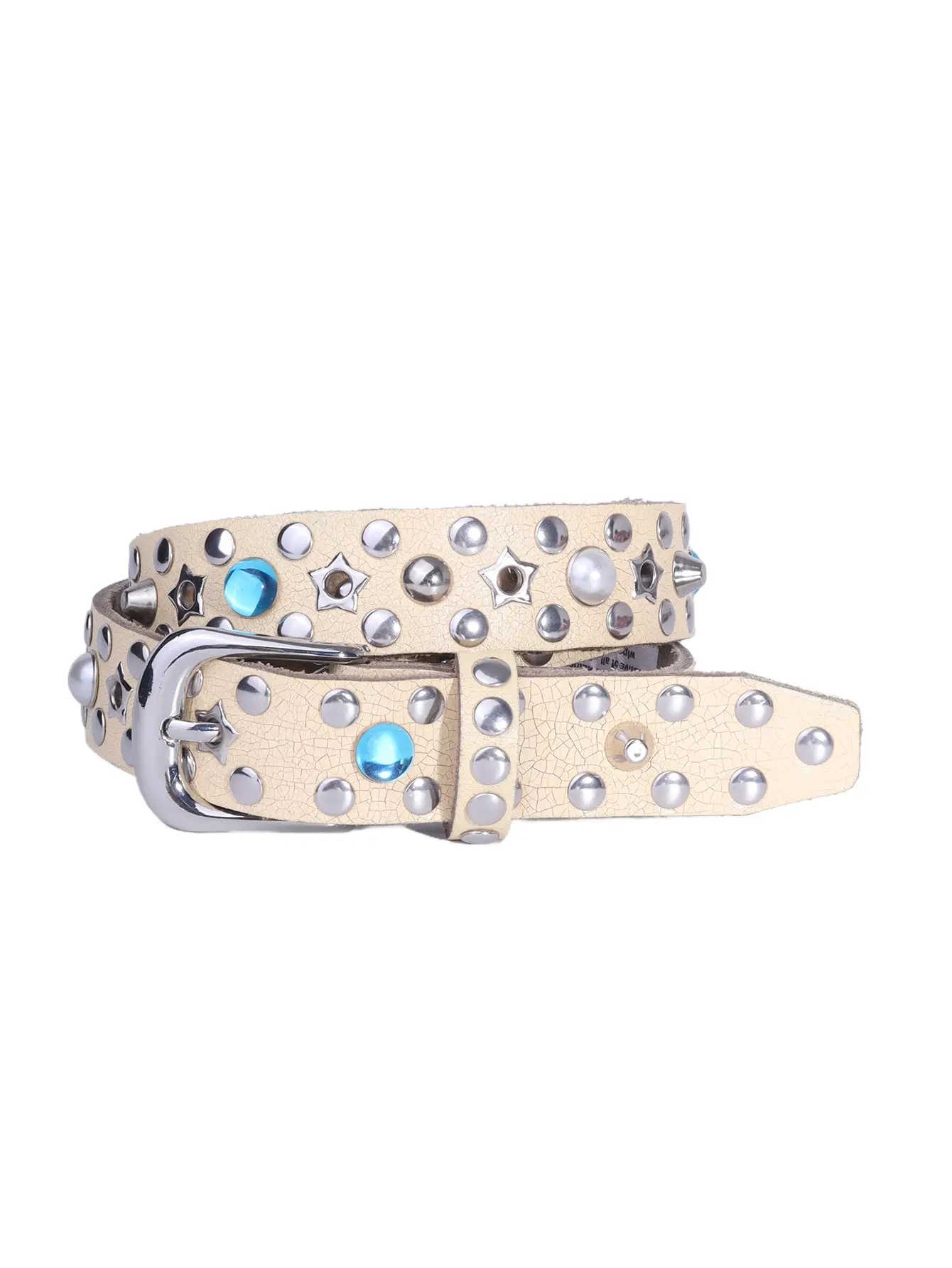 Men Women Rhinestone Buckle Belt with Red Stone - Image 5