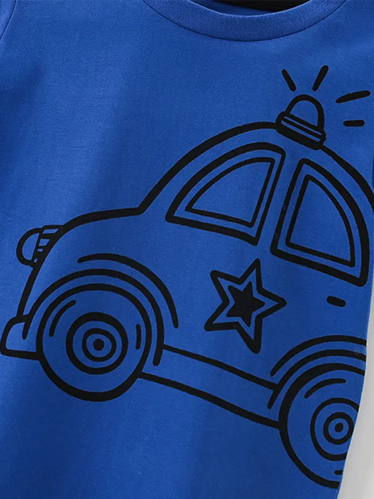 Blue Cotton T-Shirt for Boys Summer Wear - Image 4