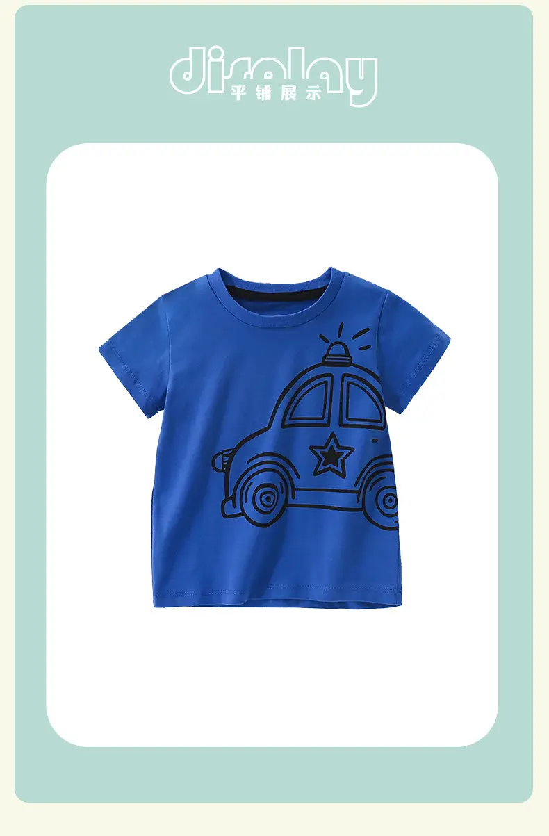 Blue Cotton T-Shirt for Boys Summer Wear — feature 11