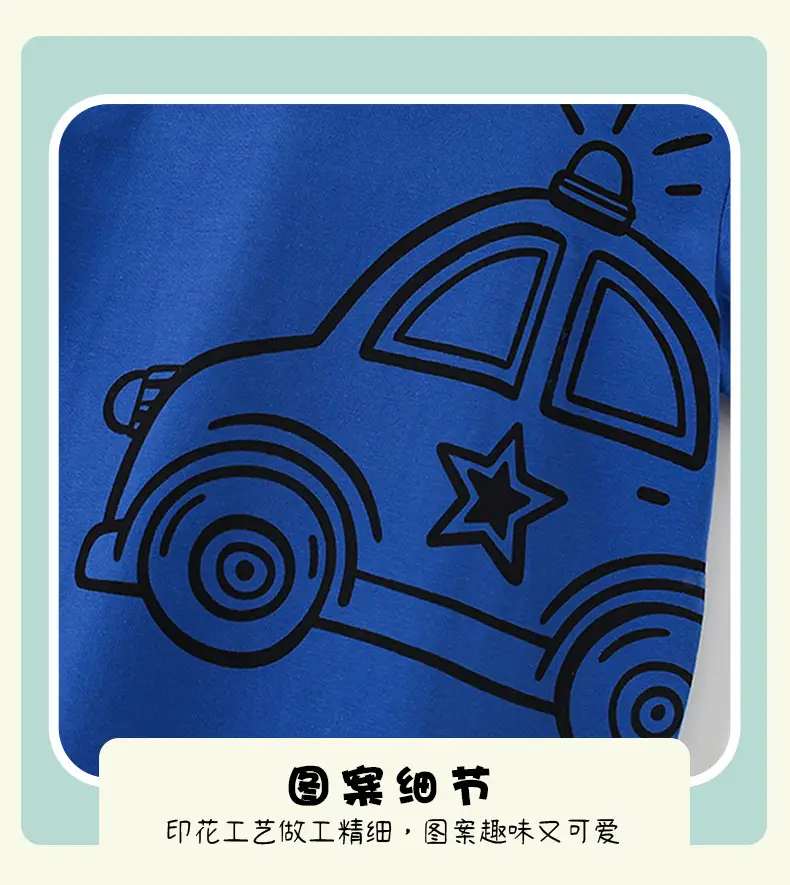 Blue Cotton T-Shirt for Boys Summer Wear — feature 8