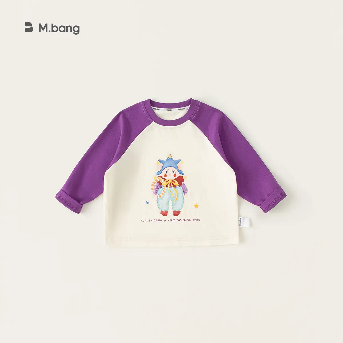 Girls Long Sleeve T-Shirt Pink Grey Cartoon Baby - Image 3