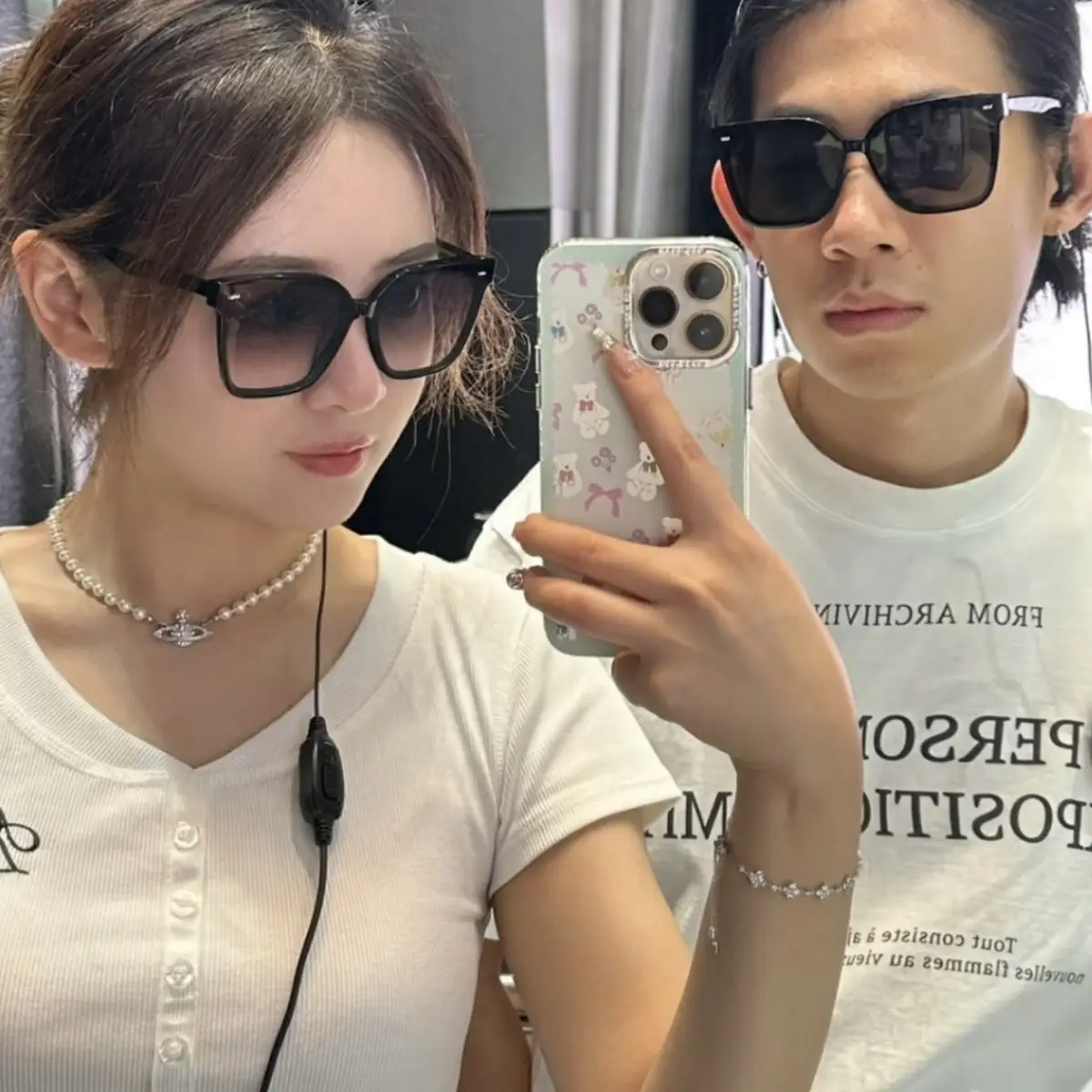Women UV Sunglasses Black Frame Snow Sal Sheet - Image 8
