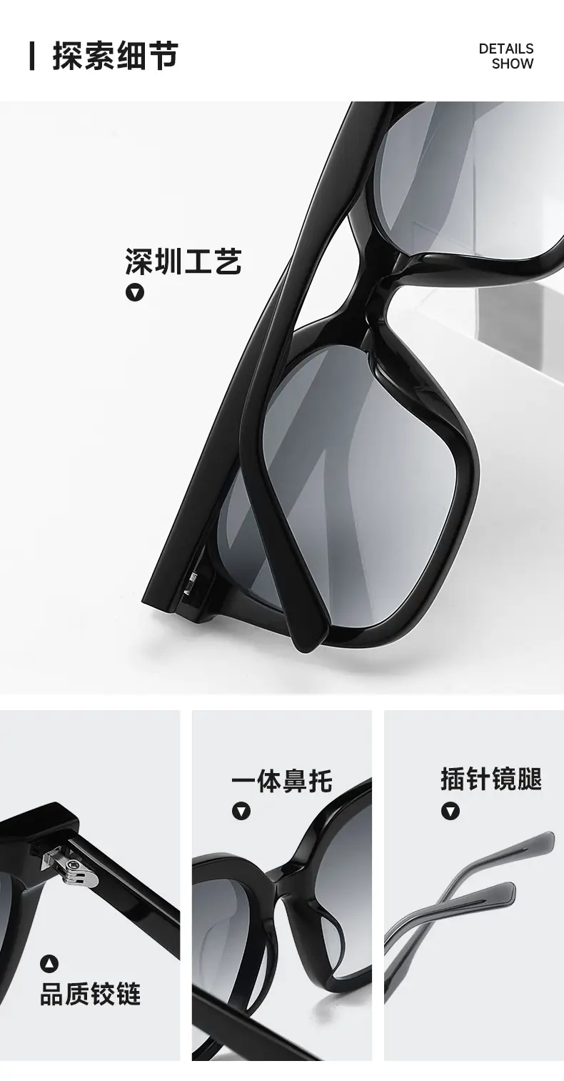 Women UV Sunglasses Black Frame Snow Sal Sheet — feature 4