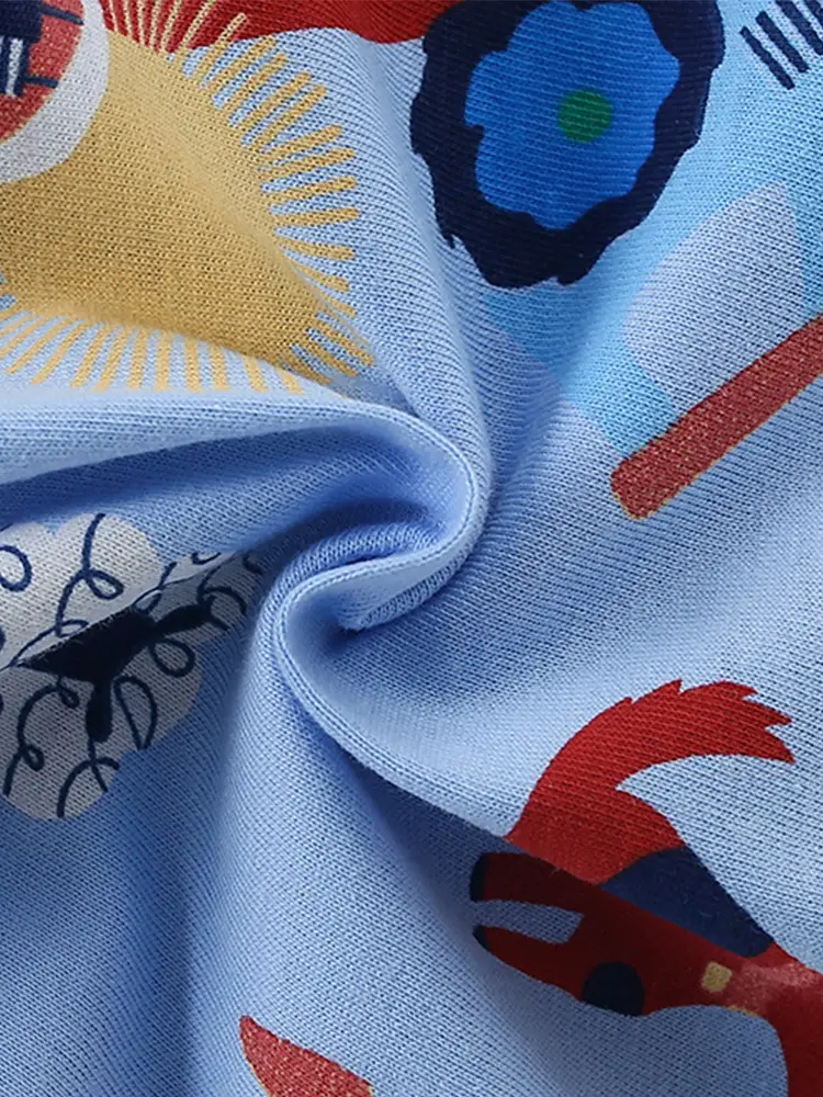 Malwee Boys T-Shirt Blue Cartoon Print Summer Wear