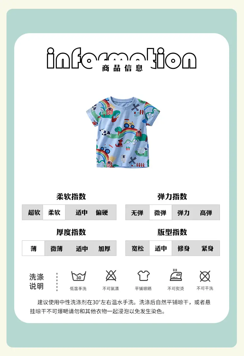 Malwee Boys T-Shirt Blue Cartoon Print Summer Wear — feature 5