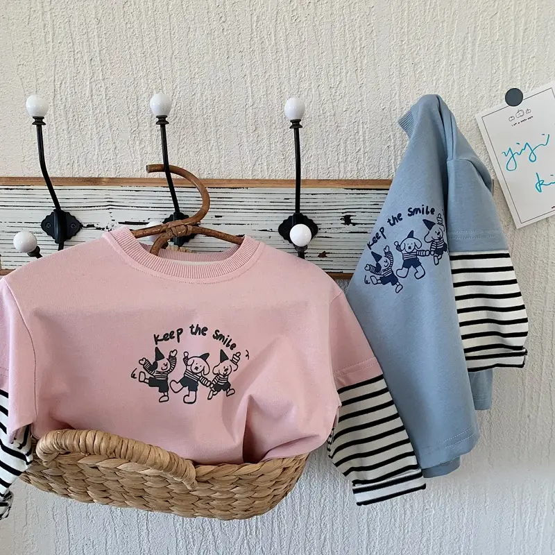 Pink Long Sleeve T-Shirt for Boys Spring Autumn 2025 - Image 2