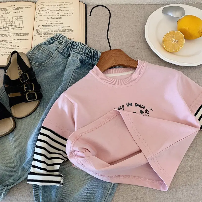 Pink Long Sleeve T-Shirt for Boys Spring Autumn 2025 — feature 7
