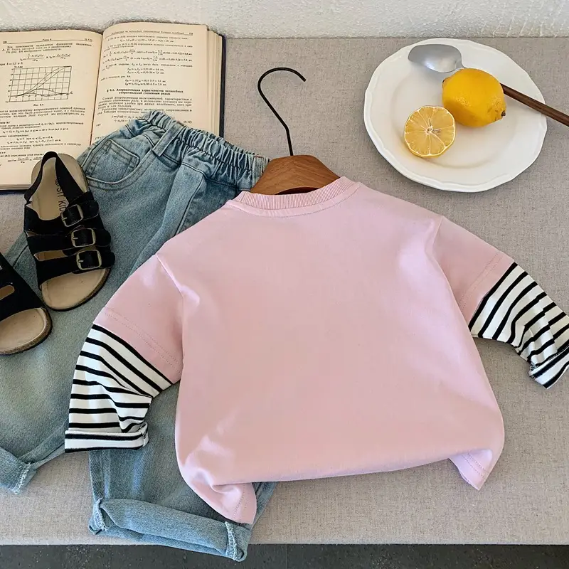 Pink Long Sleeve T-Shirt for Boys Spring Autumn 2025 — feature 8