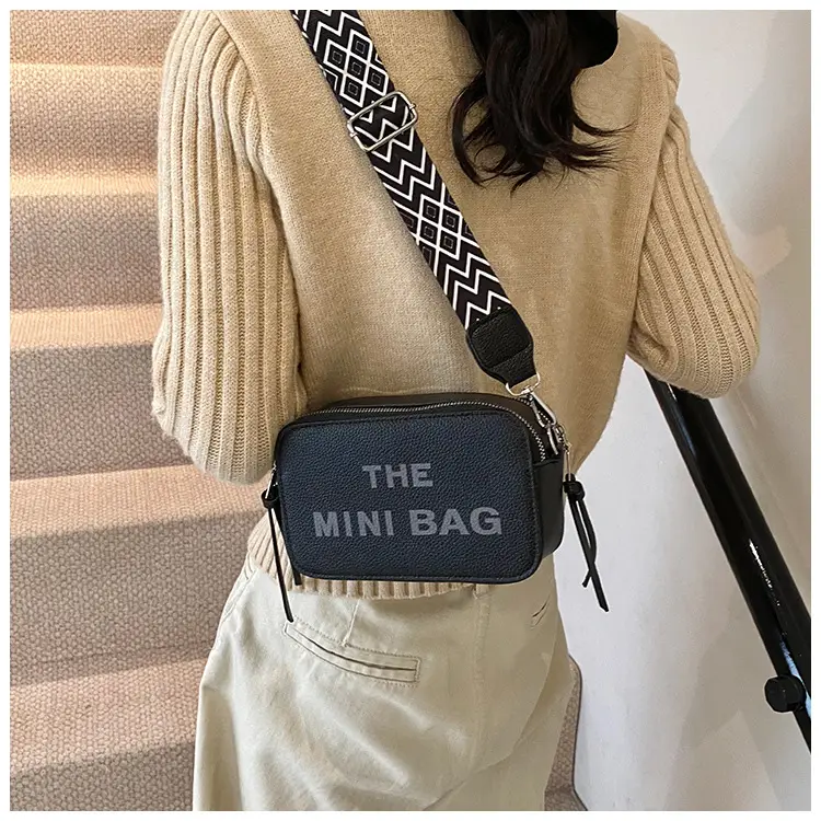 Pink Mini Crossbody Bag with Letter Design — feature 13