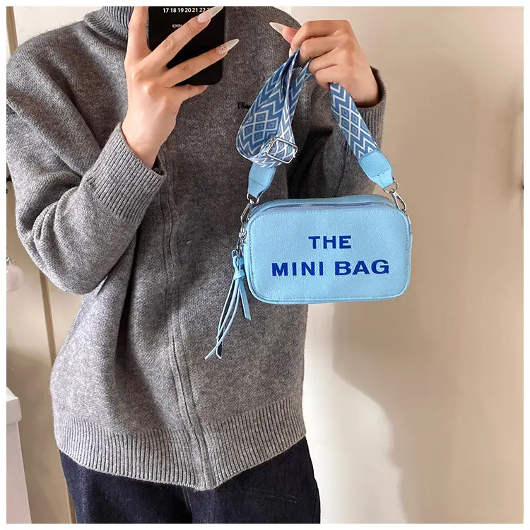 Pink Mini Crossbody Bag with Letter Design — feature 17